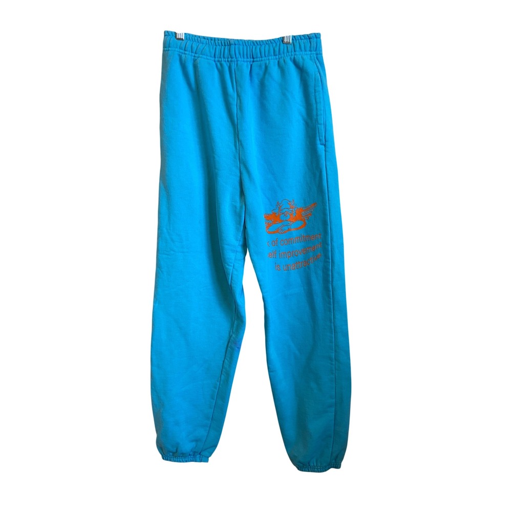 Boys Lie Blue Lack Of Commitment Graphic Sweatpants Joggers Small